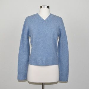 J. Crew light blue sweater Size M 100% Lambswool
